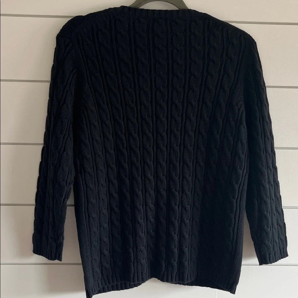 GAP Women’s Black Cable Knit Button Down Cardigan Sweater - Picture 4 of 4